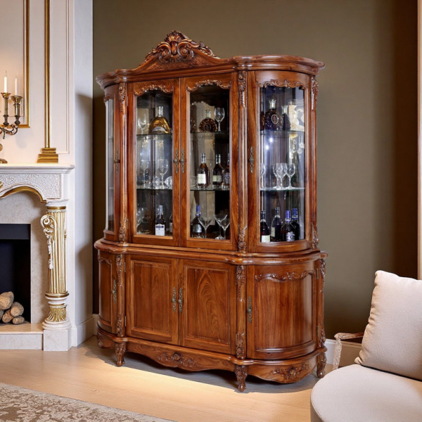 Wine Cabinet Round Corner