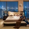 Mahogany Bed with Auspicious Cloud Patterns