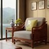 Mahogany Sofa with Blue and White Porcelain Decoration M801A
