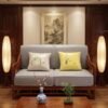 Mahogany Sofa with Blue and White Porcelain Decoration M801A