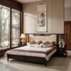 Mahogany Bed with Auspicious Cloud Patterns