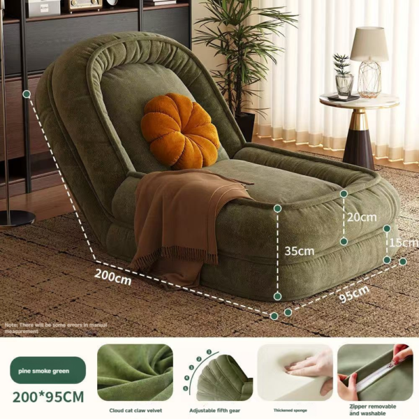 Space-Saving Single Sofa Bed Lounge Chair