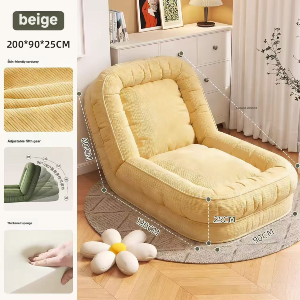 Space-Saving Single Sofa Bed Lounge Chair