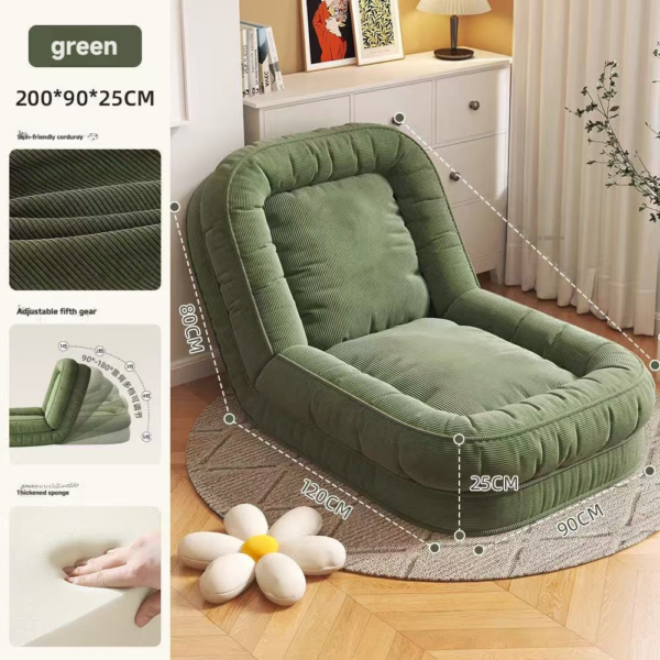 Space-Saving Single Sofa Bed Lounge Chair