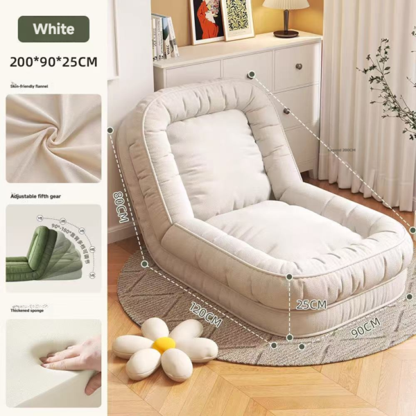 Space-Saving Single Sofa Bed Lounge Chair