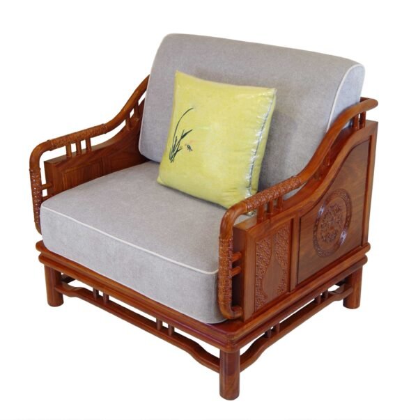 Mahogany Sofa with Blue and White Porcelain Decoration M801A