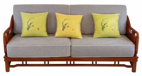 Mahogany Sofa with Blue and White Porcelain Decoration M801A