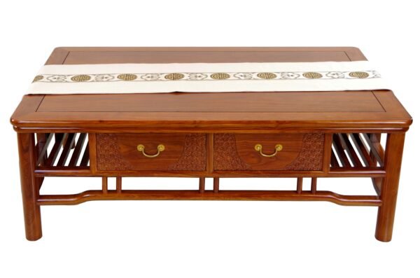 Mahogany Sofa with Blue and White Porcelain Decoration M801A