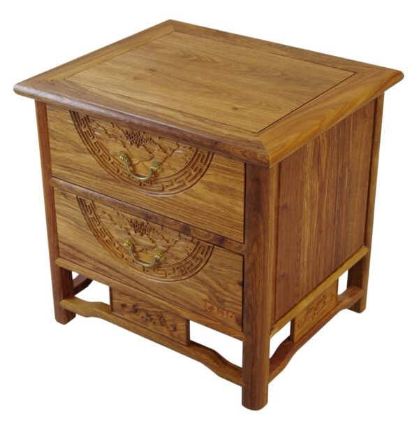 Redwood New Chinese-Style Peony Upholstered Bed