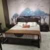 New Chinese-Style Peony Wooden Board Bed M810B