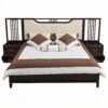 Mahogany Bed with Auspicious Cloud Patterns