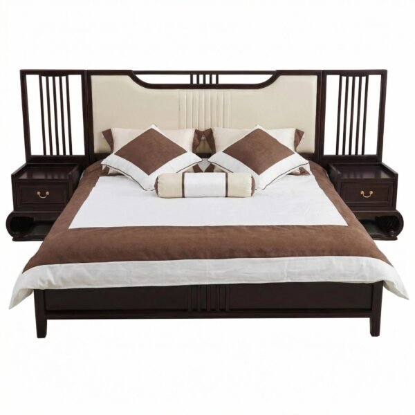 Mahogany Bed with Auspicious Cloud Patterns