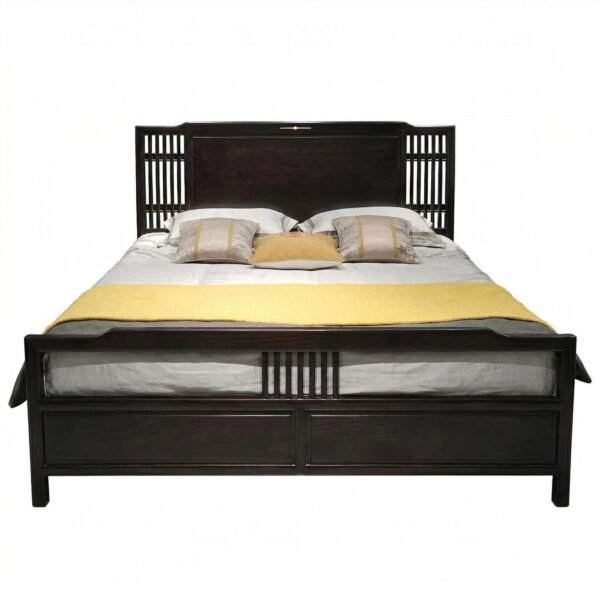 Wooden Board Mahogany Bed with Elegant Style
