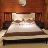 Mahogany Bed with Auspicious Cloud Patterns